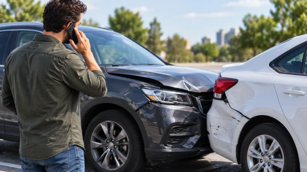 Collision vs UMPD after a minor accident with two damaged cars